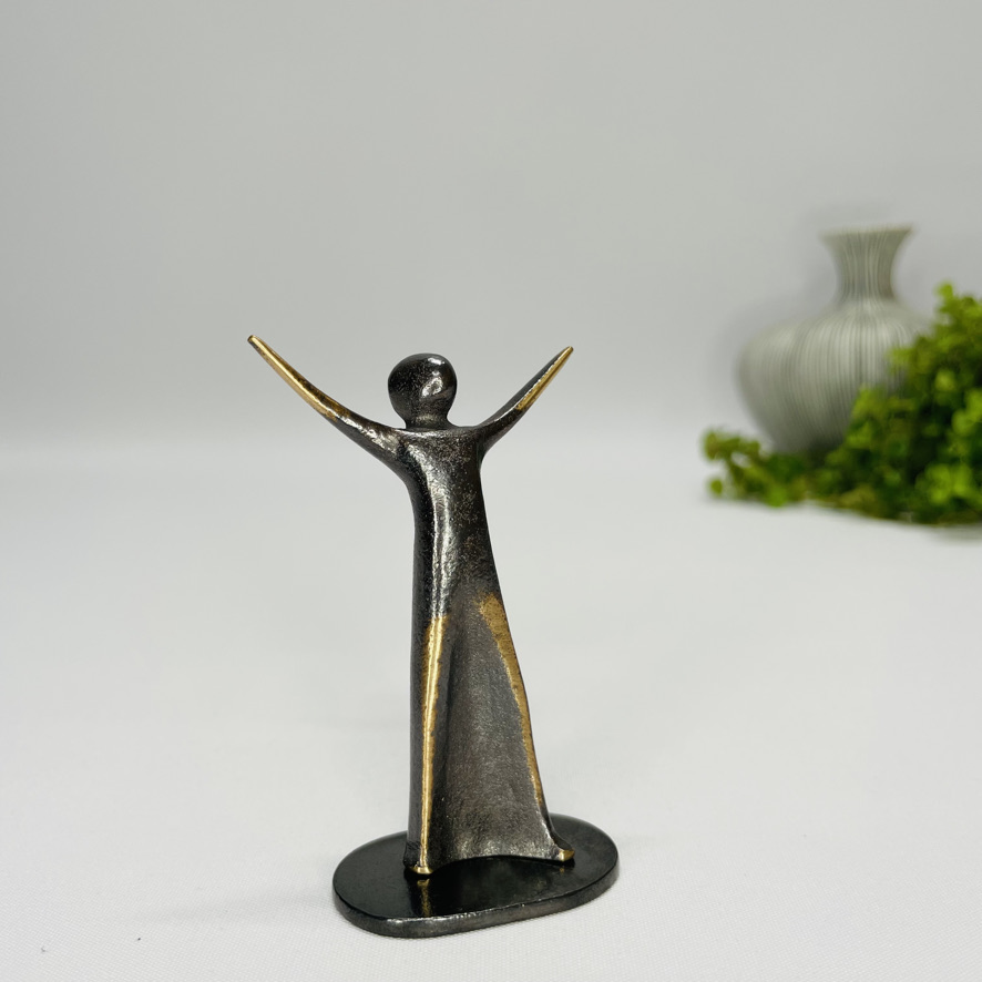 Billede af Glæde - skulptur i ægte bronze hos SkulpturFigur.dk
