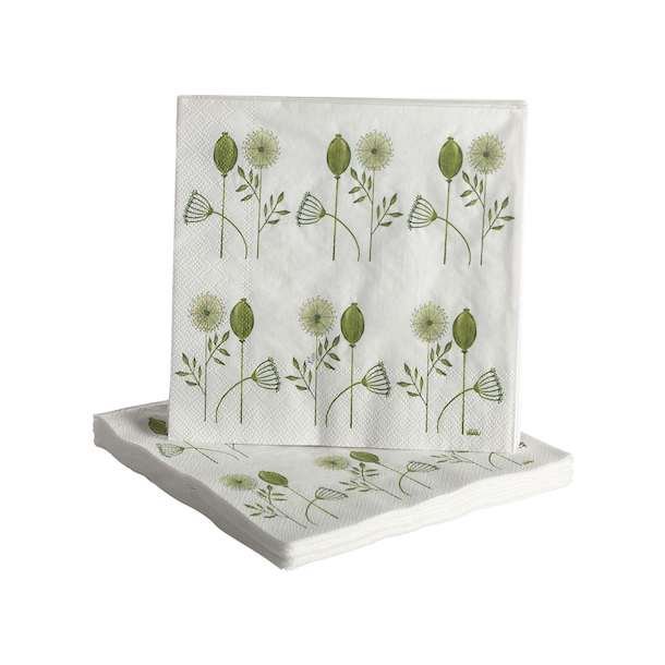 Paper napkins Seed green 20pcs, 33x33cm