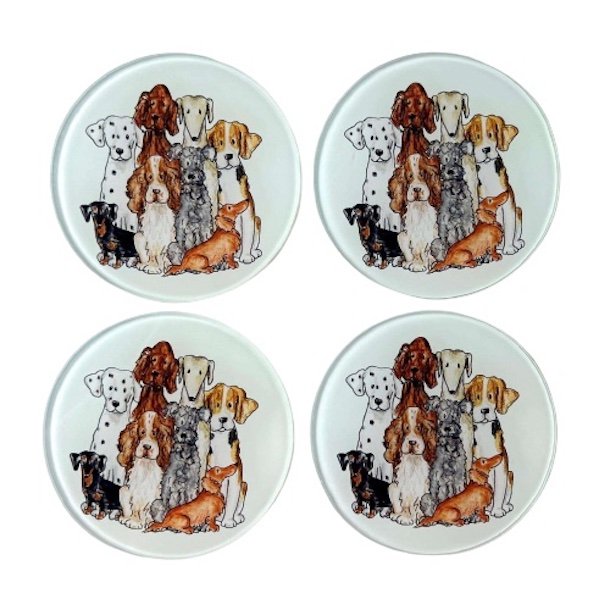 Coaster Dog 4pcs, 10cm