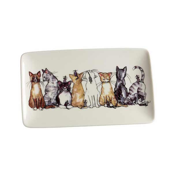 Plate Cats L.21cm, B.12,5cm