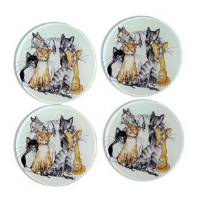 Coaster Cat 4pcs, �10cm