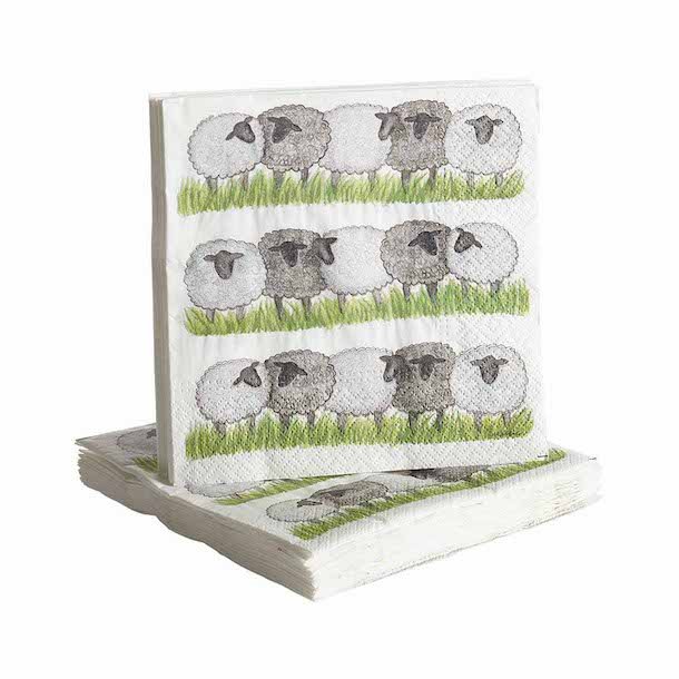 Paper napkins Sheep 20pcs, 33x33cm