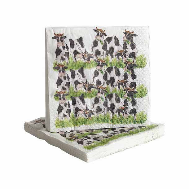 Paper napkins Cow 20pcs, 33x33cm