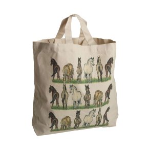 Cottonbag Horse, 42x48x10cm