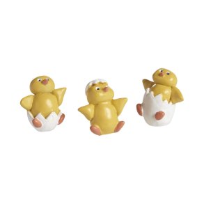 Chicken 3 des. assort, H.2,5cm