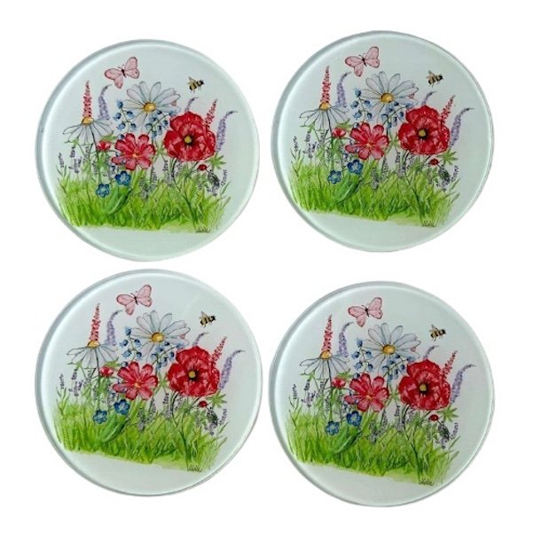 Coaster Summer 4pcs, 10cm