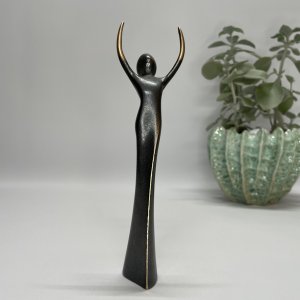 Gl�de - skulptur i �gte bronze