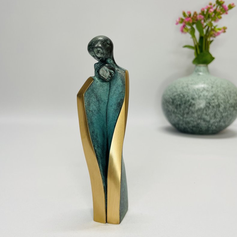 Tryghed - skulptur i gte bronze