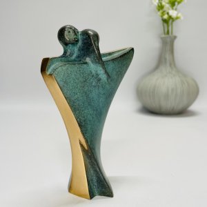 Dansende par - skulptur i �gte bronze