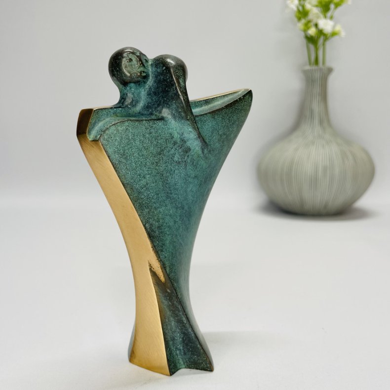 Dansende par - skulptur i gte bronze