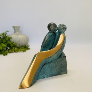 K�rlighed - skulptur i �gte bronze