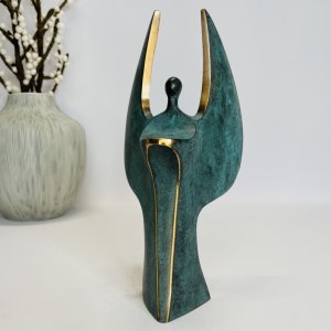 Stor engel - skulptur i �gte bronze