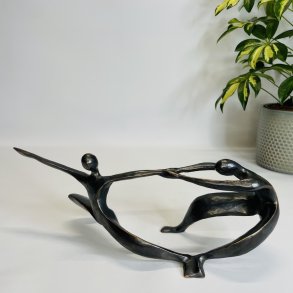 I tykt og tyndt - skulptur i gte bronze