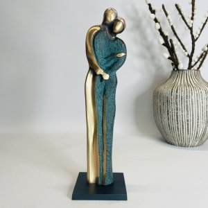 Lykke - skulptur i �gte bronze