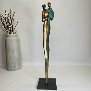 Dig og mig - skulptur i �gte bronze