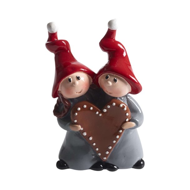 Nisse with heart, H.10cm