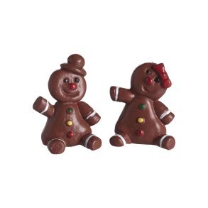 Gingerbread, 2 des. Assorted, H.3-3,5cm