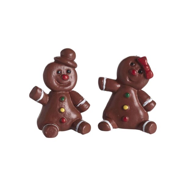 Gingerbread, 2 des. Assorted, H.3-3,5cm