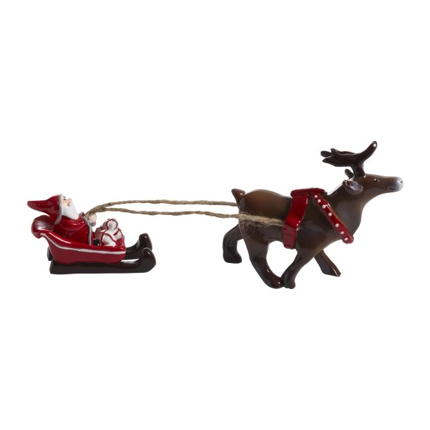 Tomtesson on sleigh, L.17cm