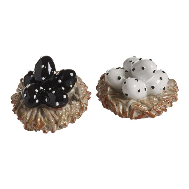 Egg white/black assort. 3,5cm