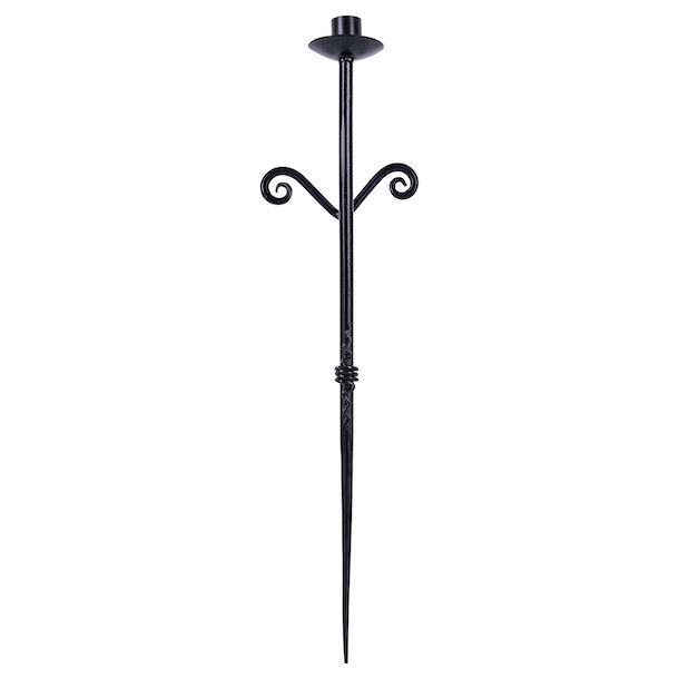 Candleholder wall, black H.54cm