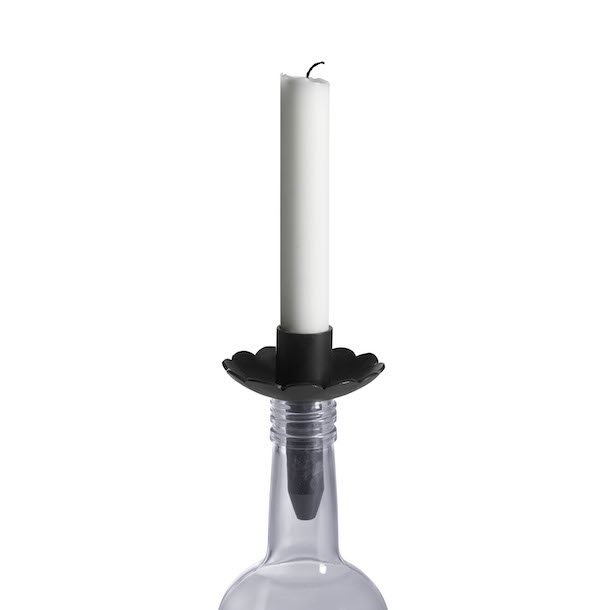 Candleholder for bottle, flower H.10,5cm