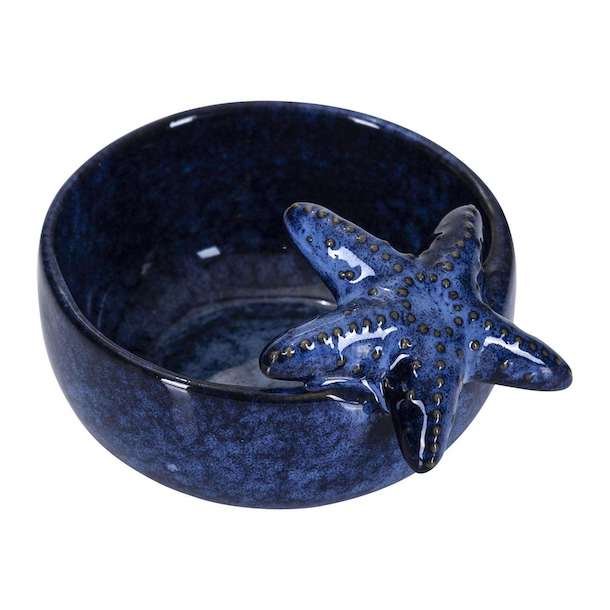 Bowl Starfish, blue 7cm