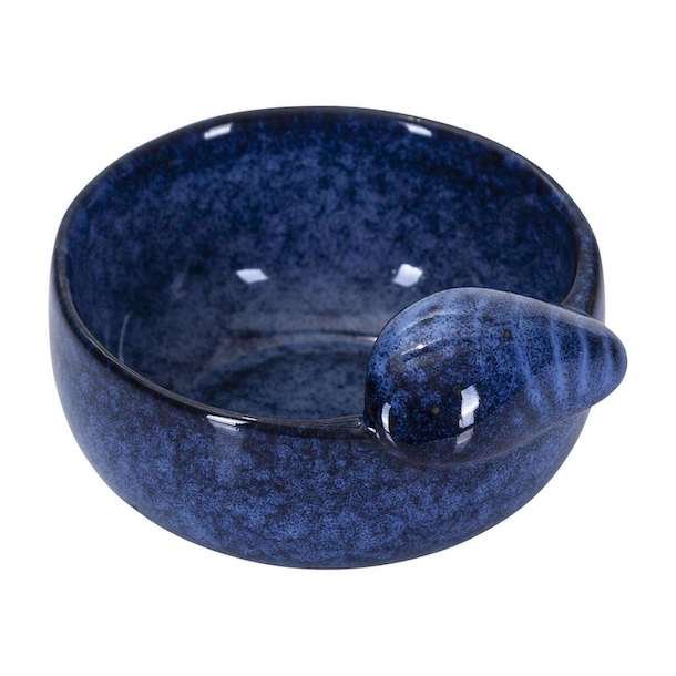 Bowl Sea mussel small, blue 7cm