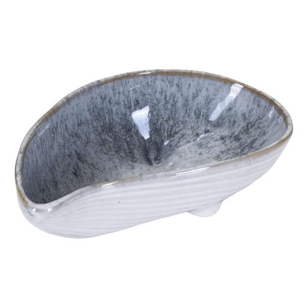 Sea mussel bowl large, creme L.16cm