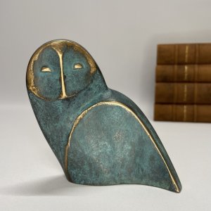 Ugle - skulptur i �gte bronze