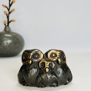 Uglefamilie - skulptur i �gte bronze