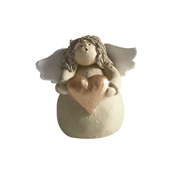 Angel heart, gold H.6cm