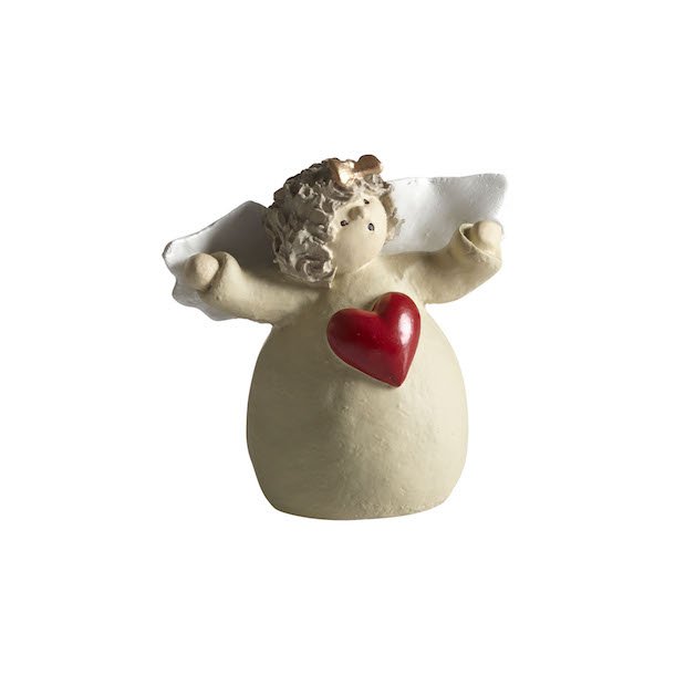 Angel small heart, red H.6cm