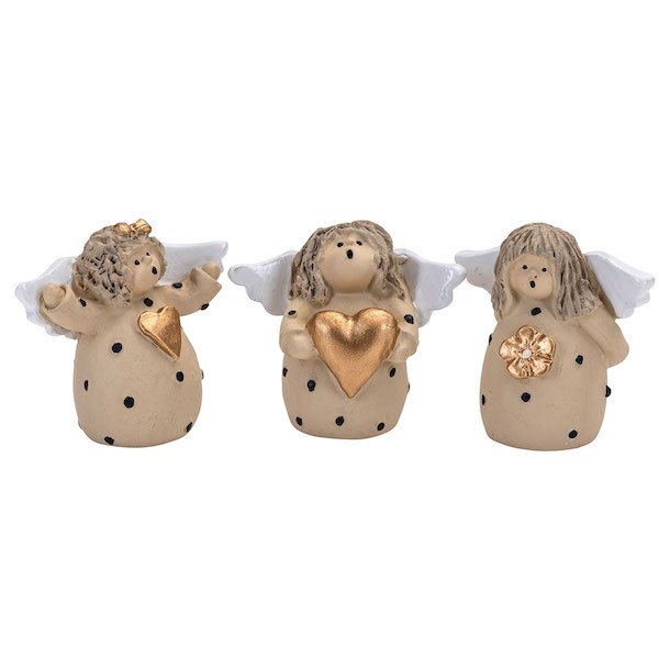 Angels 3-pack gold, H.4cm