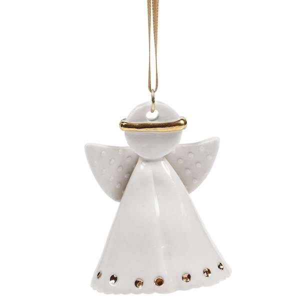 Angel Himla hanging, white H.6cm
