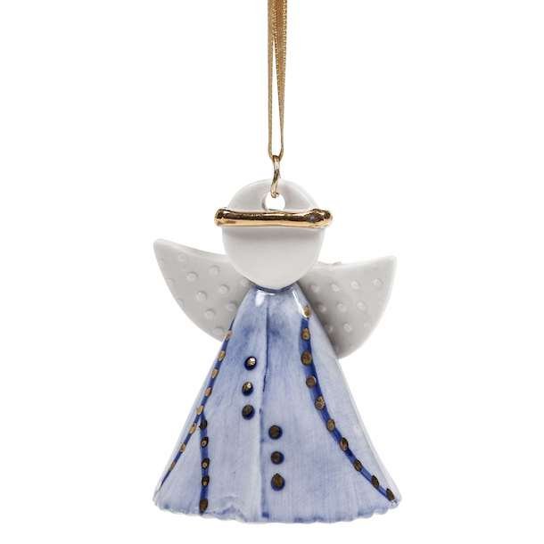 Angel Helene hanging, blue H.6cm