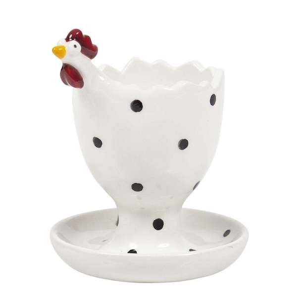 Egg cup Hen white, H.9cm