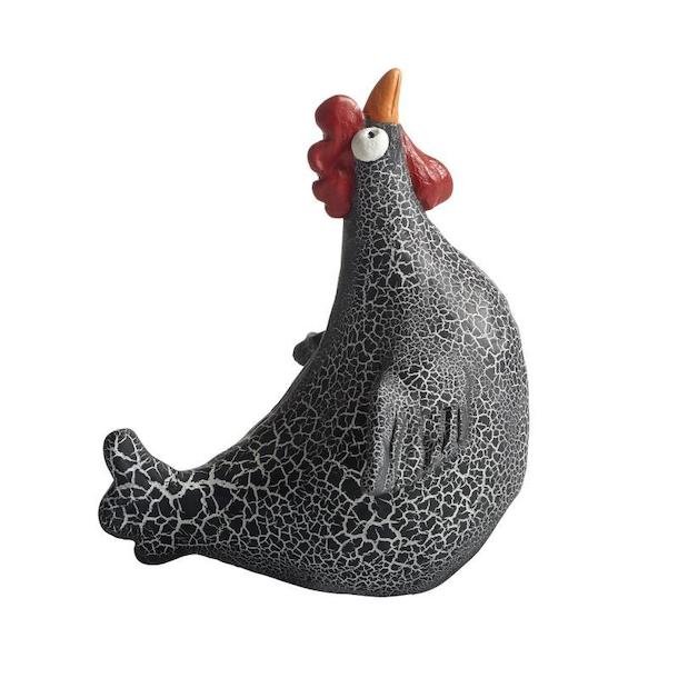 Hen Doris black H.11cm