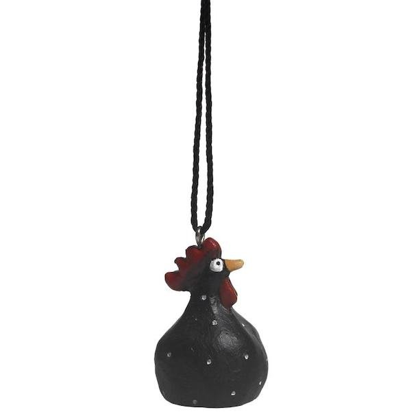 Hanging Hen black H.4cm