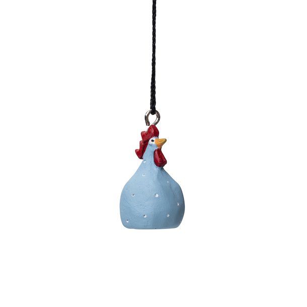 Hanging Hen blue H.4cm