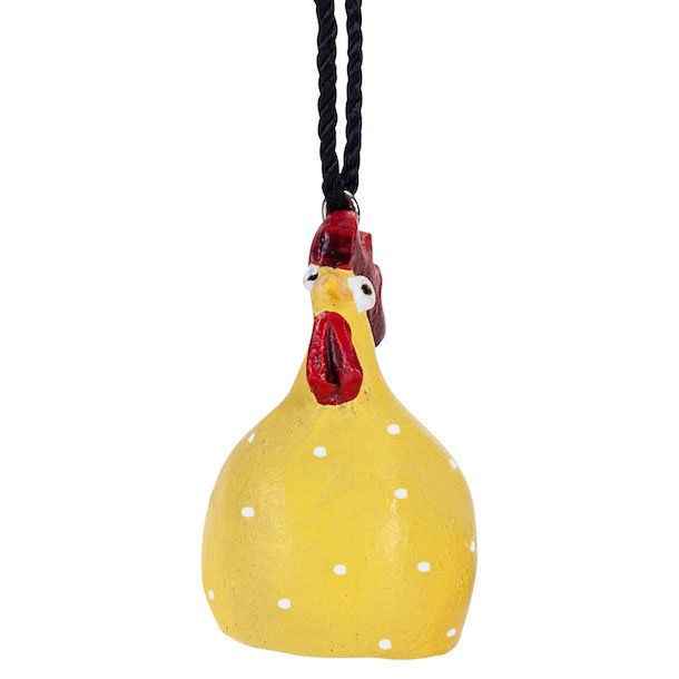 Hanging Hen yellow H.4cm