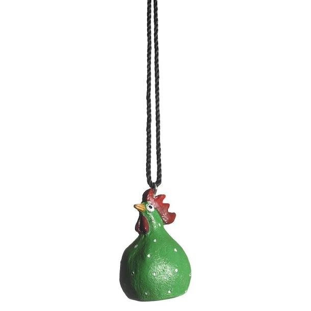 Hanging Hen emerald H.4cm