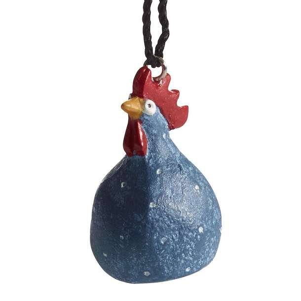 Hanging Hen denimblue H.4cm