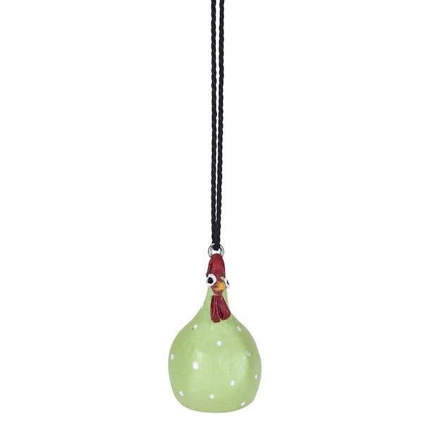 Hanging Hen green H.4cm