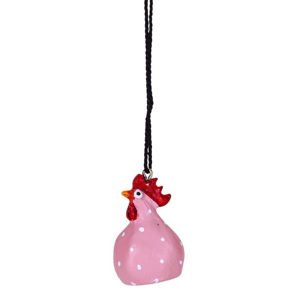 Hanging Hen pink H.4cm