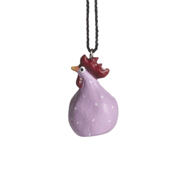 Hanging Hen lilac H.4cm