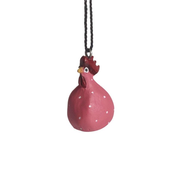 Hanging Hen cerise H.4cm