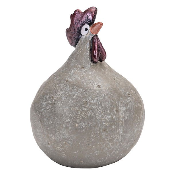 Hen lightgrey H.9,6cm