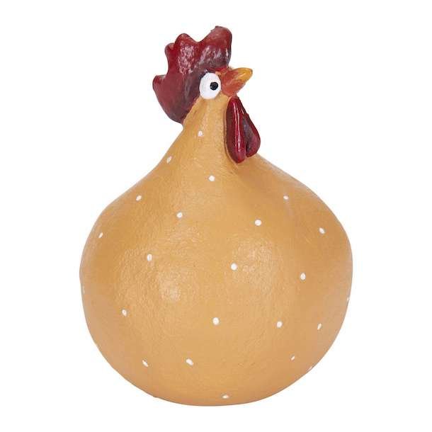 Hen orange H.9,6cm