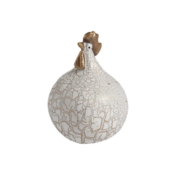Hen Cracked white, H.9,6cm